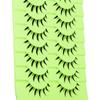Clear Band Anime Manga Lashes Japanese Stage Fake Eyelashes 10 Pairs Spiky Lashes  for Women