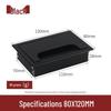 Caja de Gestión de Cables de Aleación de Aluminio Negra - Tapa de Paso de Cables para Escritorio