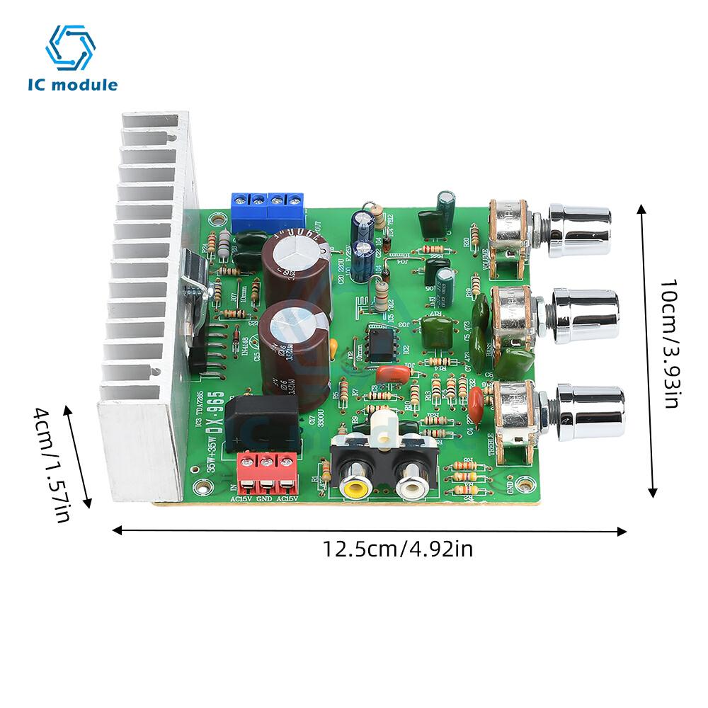 TDA7265 2.0 Kanal 40W+40W High Fidelity HiFi Verstärkerplatine AC 12-15V Zweikanal-Verstärker 4558 Vorverstärker Verstärkermodul