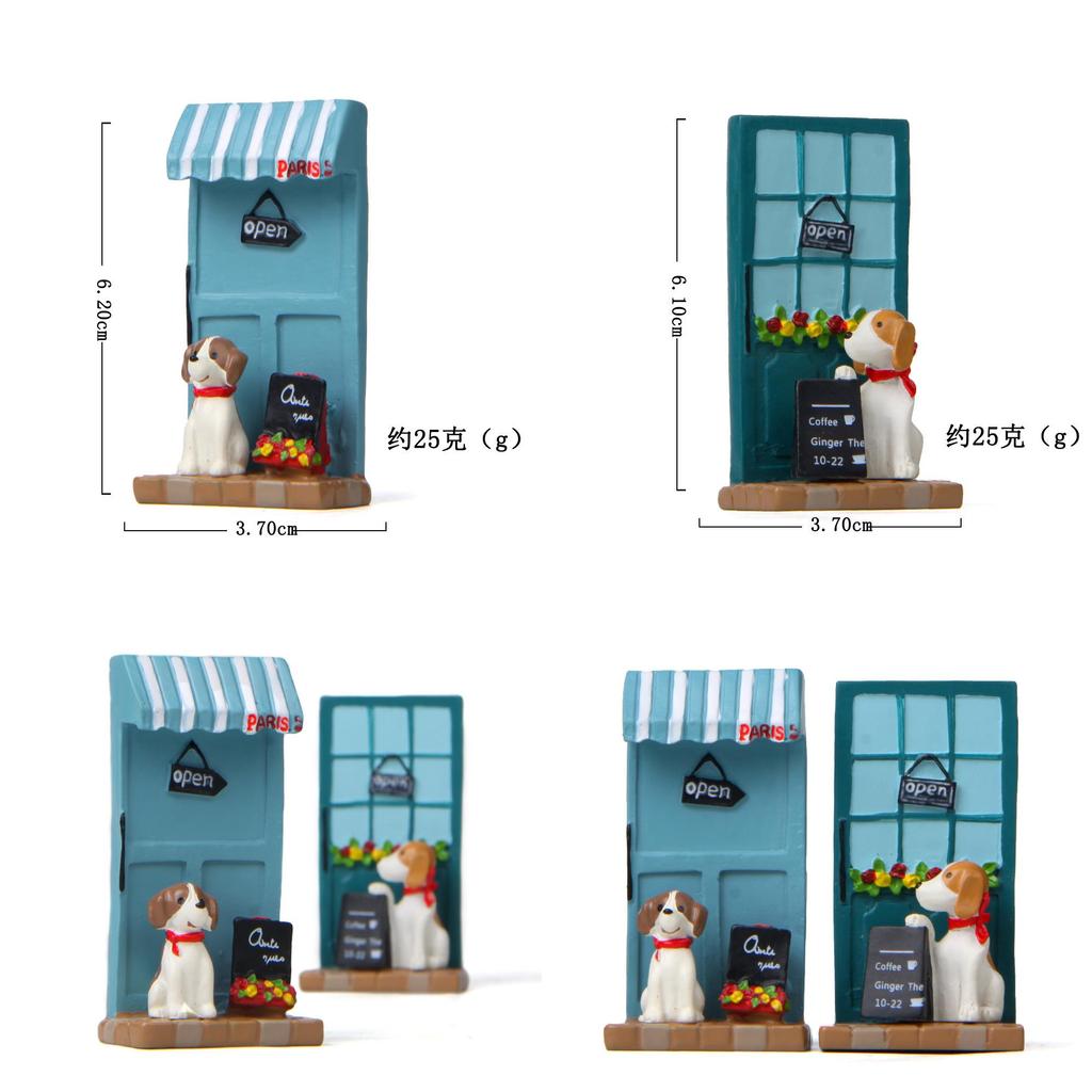 Cute Cartoon Puppy Shop Billboard Scene Model For Garden And Party Decor
