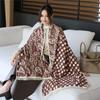 Autumn and Winter Scarf Women's New Cashew Nut Polka Dots Thickened Warm Scarf Imitation Cashmere Shawl Dual-purpose Versatile