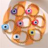 Vintage Cool Resin Blue Evil Eyes Exaggeration Bracelets Round Beaded Bangle Bohemian Jewelry Women Trend Popular Trend Bracelet