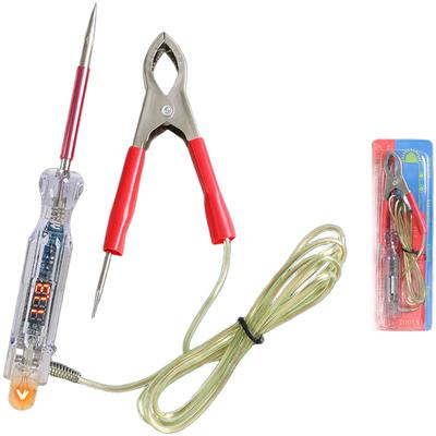Digital Display Voltage Tester Pen with LED Red Green Lights Self Protection for Car and Machinery Electrical Signal Check
