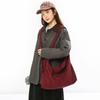 Large Capacity Flannel Shoulder Messenger Bag Women's Versatile Men's and Women's Same Lazy Wind Student Literary Backpack Men's