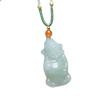 Xinjiang Golden Silk Jade God of Wealth Pendant with Tianshan Jade Accents