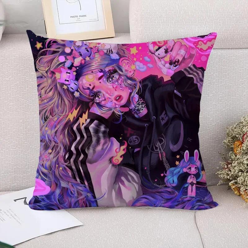 E-eunpyon Art Decorative Cushions for Sofa Cushion Covers Body Pillow Cover Pillowcases Car Decoration Pillowcase