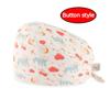 Unisex Adjustable Tie Operating Theatre Surgical Cap Printed Cotton Nurses Cap Dust Cap Work Cap