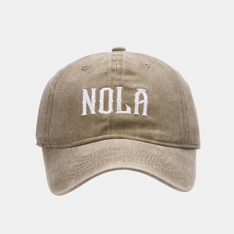Four Seasons Can Wear Hats NOLA Letter Embroidered Baseball Cap Men's and Women's Casual Versatile Cap Sun Hat Tide
