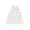 FILA Letter Logo Printed Thick Hooded Down Jacket Men Outerwear Standard-White F11M149901FWT
