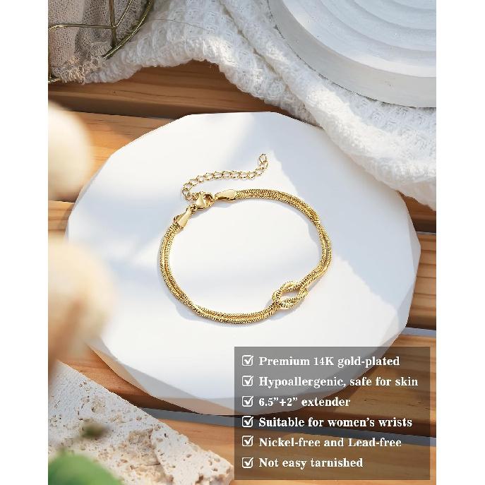 Braccialetti dell'Amore Nodo di Tarsus per Amicizia, Regali di Gioielli per Migliori Amiche per Donne