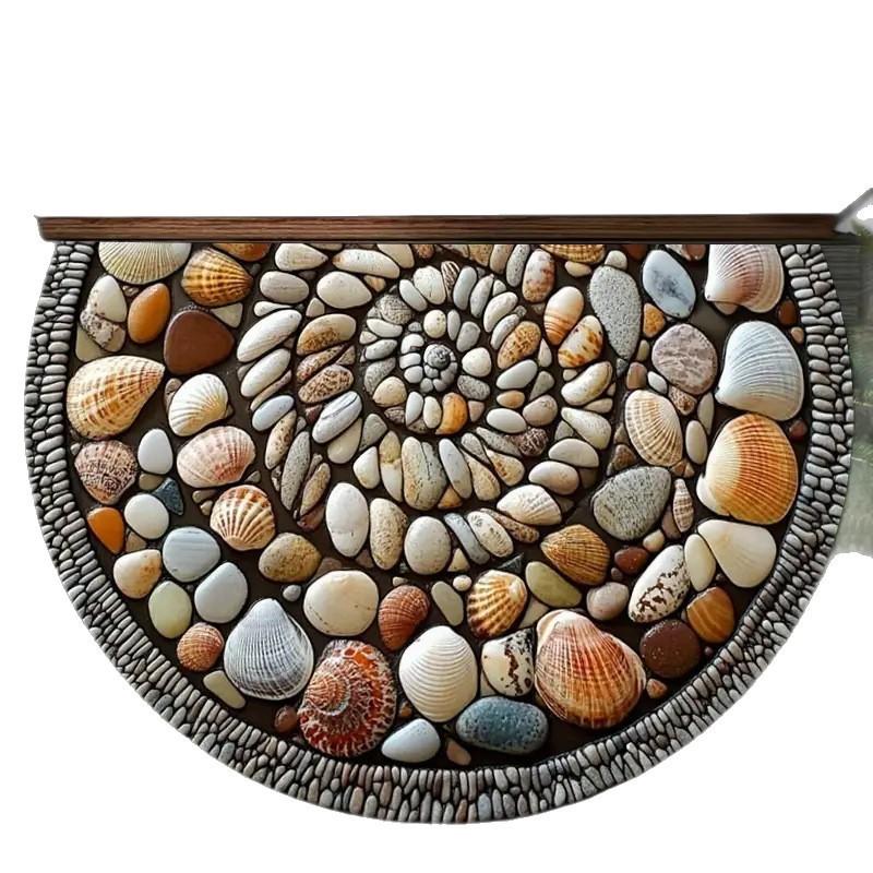 Semicircular Floor Mat Entrance Mat Dirt-resistant and Wear-resistant Door Mat Bathroom Floor Mat
