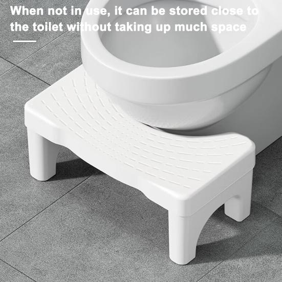 Stołek Toaletowy Pomoc do Kucania Zaparcia Hemoroidy Ulga Antypoślizgowy Stołek Schodkowy Łazienkowy Akcesorium Łazienkowe