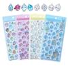 SENDENG Puffy 3D Harz Jelly Siegel Charakter Aufkleber Set 6 Stück Kinder Niedlich Stressabbau Notizbuch Tagebuch Schreibwaren Dekoration DIY Album Smartphone