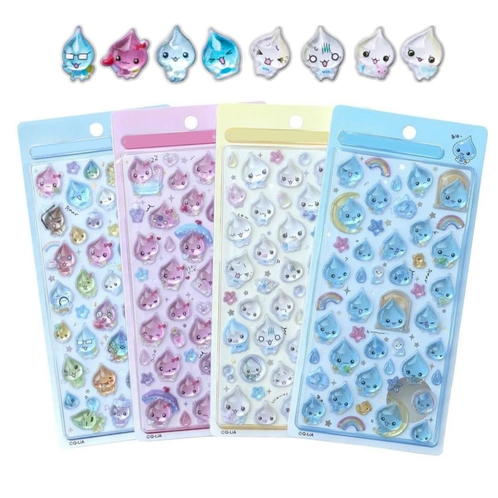 

SENDENG Puffy 3D Resin Jelly Seal Character Sticker Set 6 Pieces Kids Cute Stress Relief Notebook Diary Stationery Decoration DIY Album Smartphone
