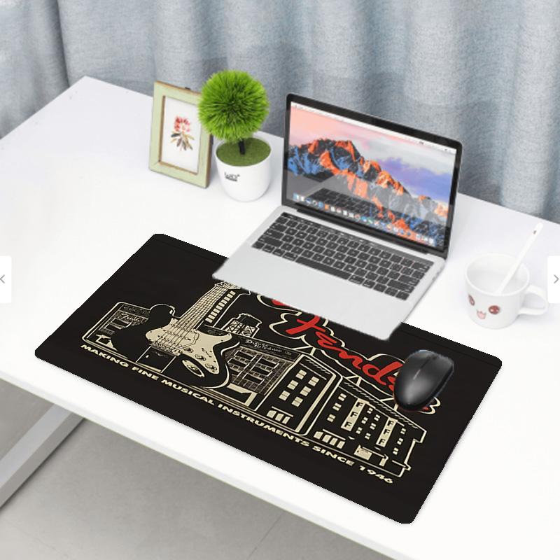 Fender Print Mouse Pad, Anti‑Slip Desktop keyboard Mat, for PC Laptop Gaming Working Daily Use, Cool Festival Birthday Gift