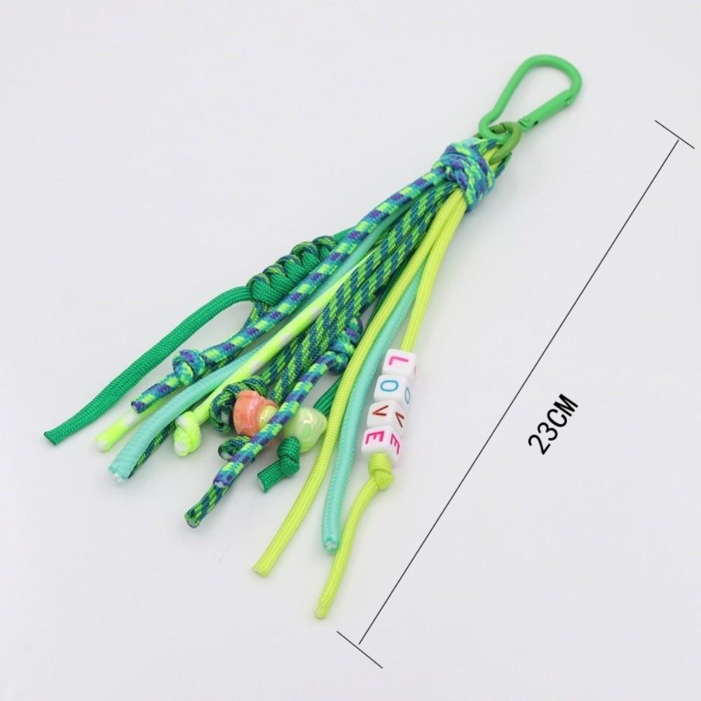 New Colorful Bag Charms Bohemian Style Braided Keychain Handmade Jewelr Bag Pendant Gift