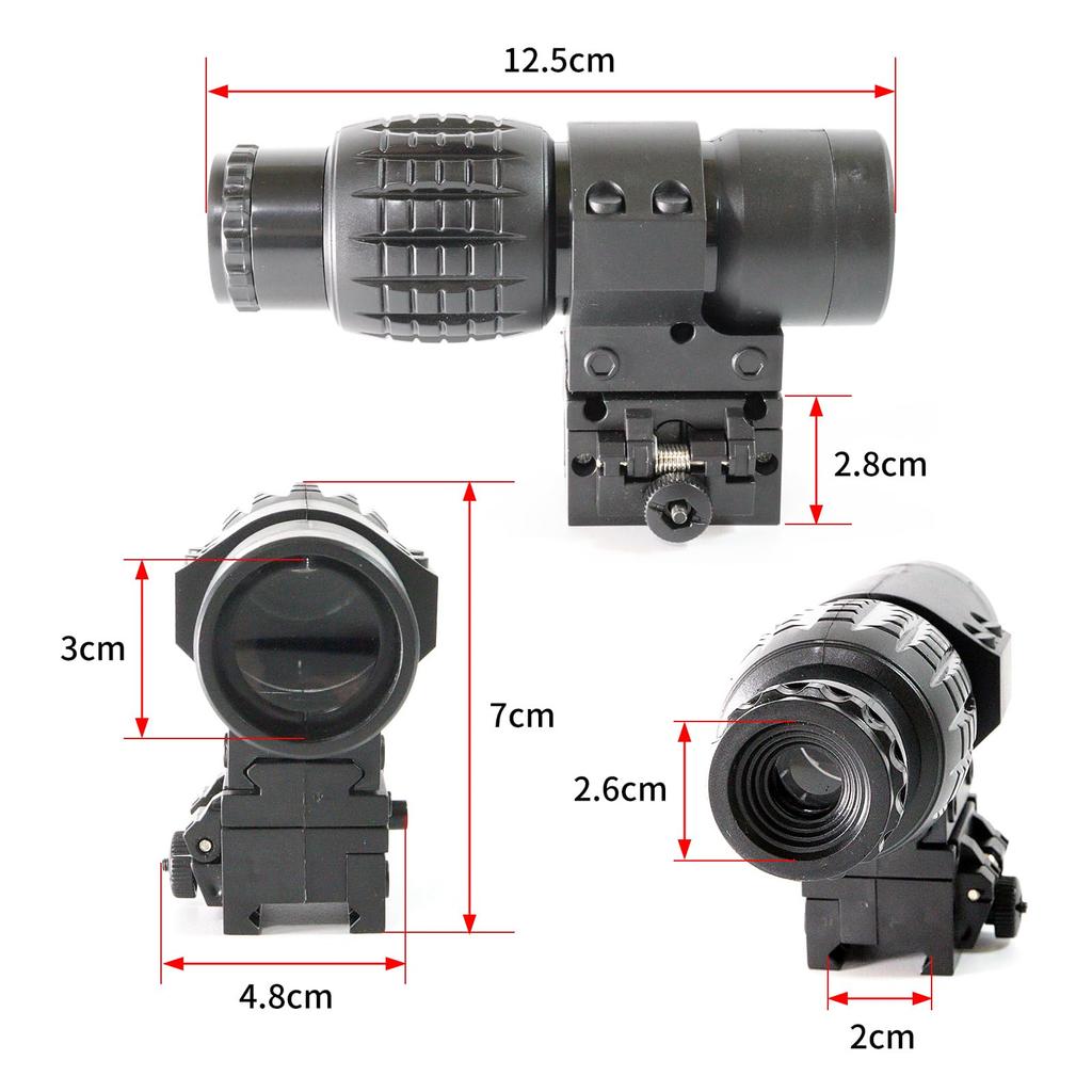 Nishihaya Riflescope with Focusing Function, Booster, Folding Swing Mount, 20mm Rail (Beginner-Friendly)
