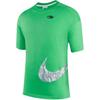 Nike Printed Round Neck Short Sleeve T-Shirt With Large Swoosh, American Vintage, Regular Shoulder Women Tops Green DV3320-362