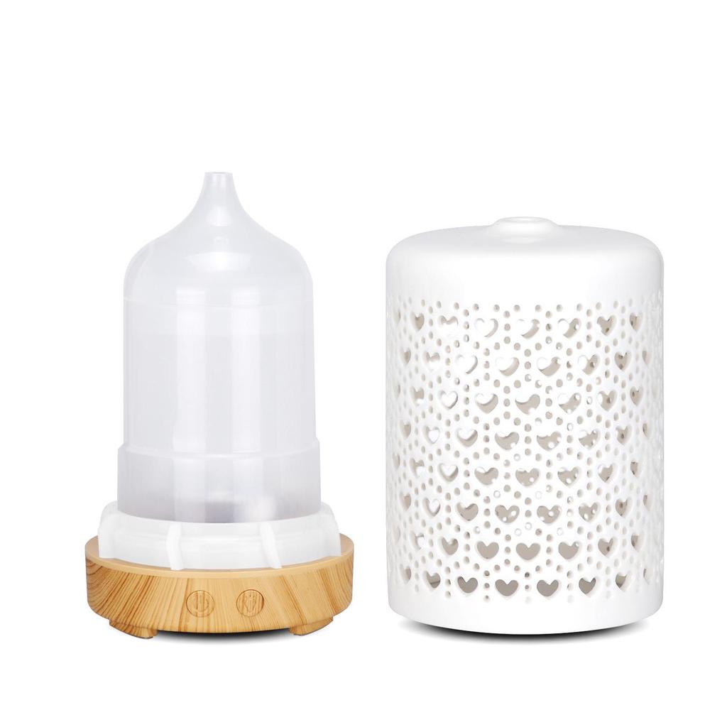 New Ceramic Aroma Diffuser Humidifier with 7-Color Night Light