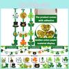 Irish Whimsical Shamrock Banner With Gold Coin Hat For Vibrant Celebration Decor