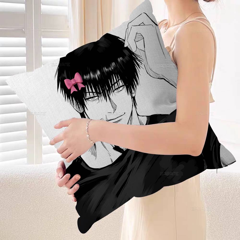 Anime Toji Fushiguro Cushion Cover Pillowcase Upholstery Sofa Throw Pillow Home Decor Pillowcas