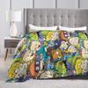 Rugrats 90s Revival Character Blanket  Camping Flannel Throw Blanket For Couch Chair Warm Custom DIY Quality Bedspread Gift