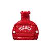 Li Ning X Disney Kollaboration Kurze Kapuzen-Daunenjacke Winter Damenjacke Zinnoberrot AYMP144-2