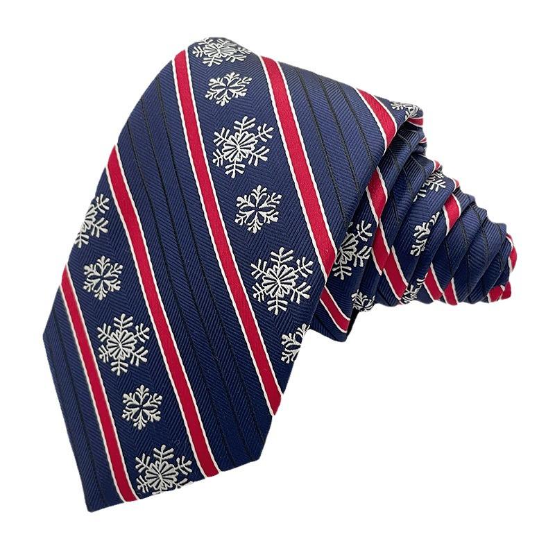 Luxury Men's Jacquard Christmas Tie - High-end Polyester Fashion
