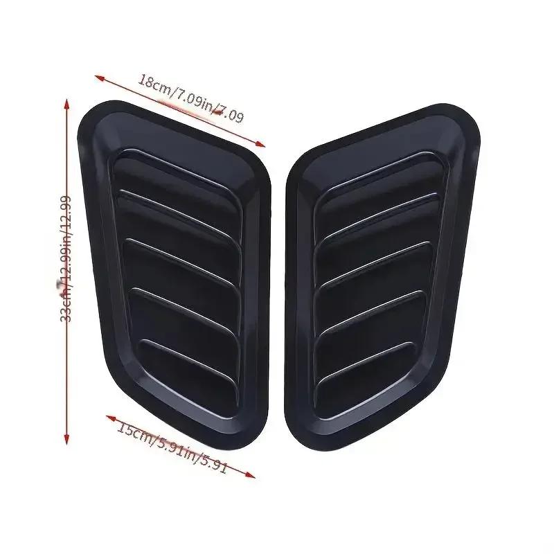 Universal Car Carbon Fiber Engine Hood Sticker Ventilation Cover Simulation Vent Creative Decorative Sticker Design