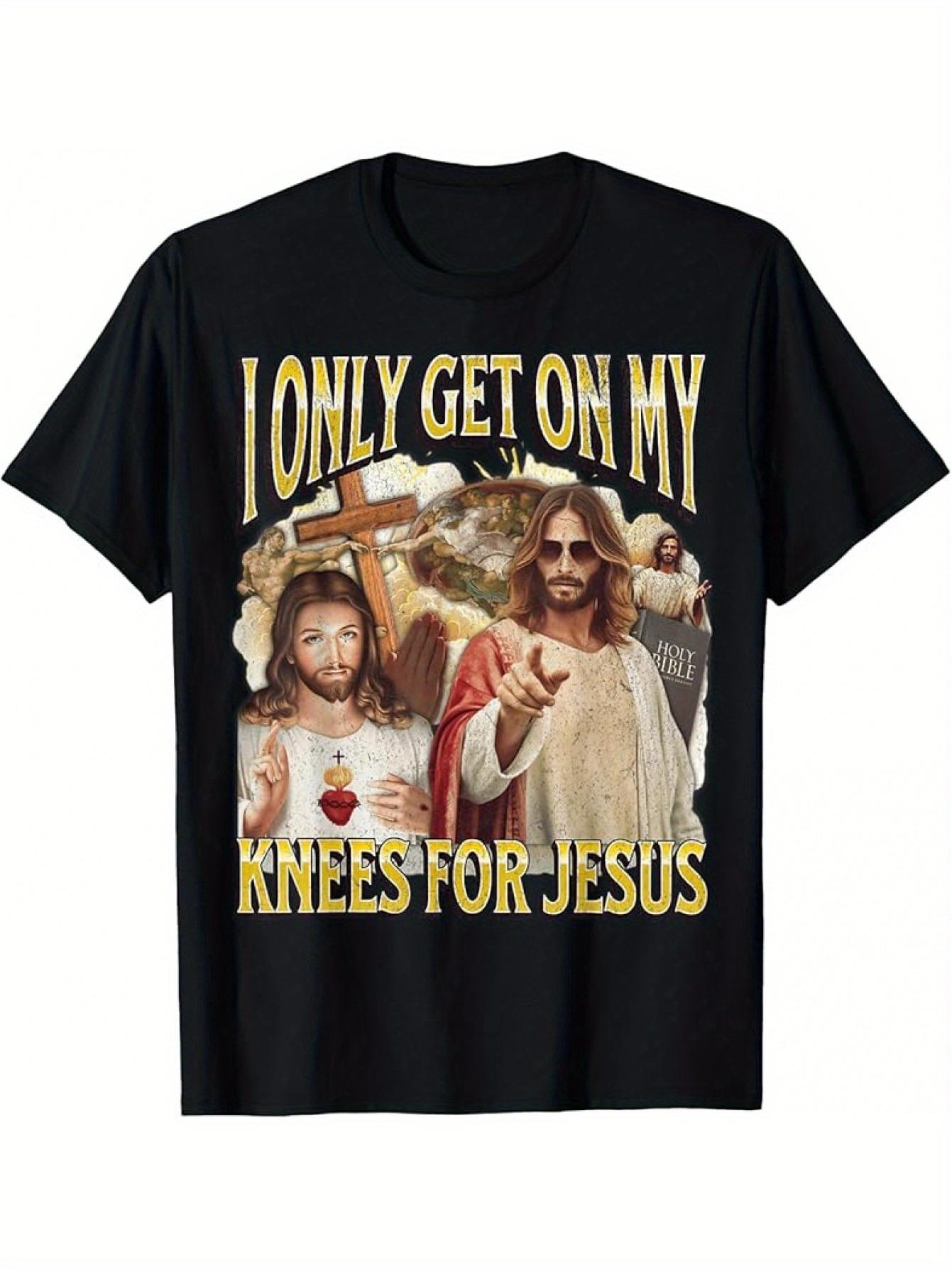 

2.54 cmI Only Kneel for Jesus Funny Offensive Adult Humor T-Shirt - 200 Gsm 100% Crew Neck Short Sleeve S