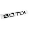 For Audi 4Ring Logo ABS Black Car Hood Front Grill Emblem Rear Trunk Badge A6 Quattro Sline 50TDI  Emblem Car Accessories