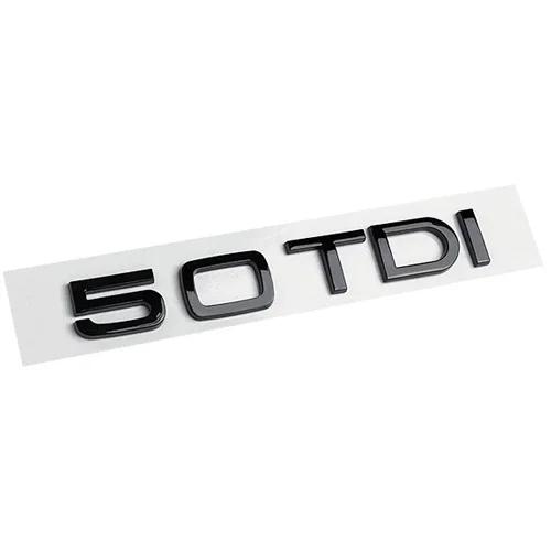 For Audi 4Ring Logo ABS Black Car Hood Front Grill Emblem Rear Trunk Badge A6 Quattro Sline 50TDI Emblem Car Accessories