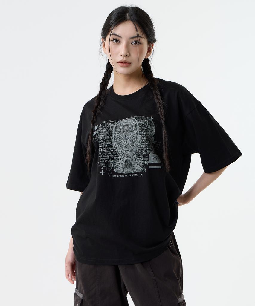Nasttingijeubeleoldaenmi Digital Human Tee_Black