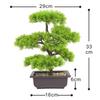 Artificial Pine Bonsai Tree With Pot For Office Decor And Indoor Greenery