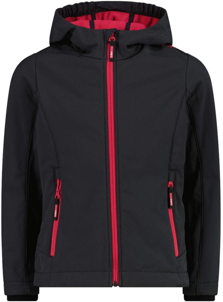 CMP Girl Softshell Fix Hood Jacket (3A29385N) Anthracite/carmine