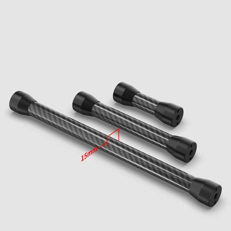 Lightweight Camera Mount Extension Rod Feature Double 1/4 Female Connection End For DSLR Supports Action Devices Black