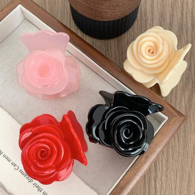 1pc New 3D Rose Flower Half-up Hair Clip Elegant and Classy Hair Clip Accessories