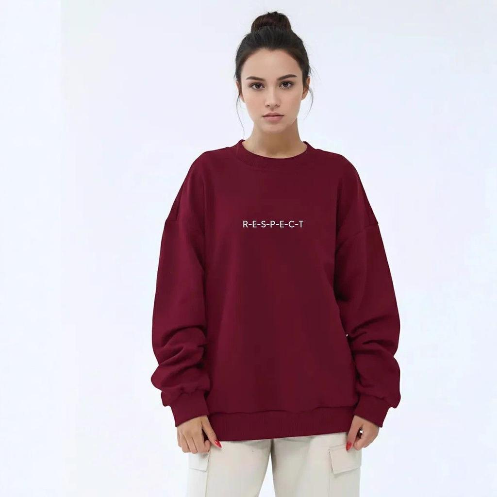 Women's Oversize Autumn/Winter Slimming Round Neck Hoodie - Versatile Streetwear Fashion