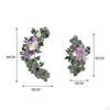 2 Pieces Artificial Floral Swag Wedding Welcome Signs Backdrop Wall Decor Decorative
