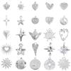 5pcs/Lot New Style Heart Cobochons DIY Sun Moon Star No Tarnish Stainless Steel Pendant Jewelry Making Supplies Handmade Earring
