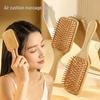 Natural Bamboo Large Massage Comb - Anti-static, Smooth Hair Air Cushion Comb with Custom Logo Option
