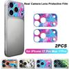 2PCS Full Cover Lens Protector Anti Scratch Matte Frosted Lens Color Skin Sticker for iPhone 17 Pro Max 17Pro