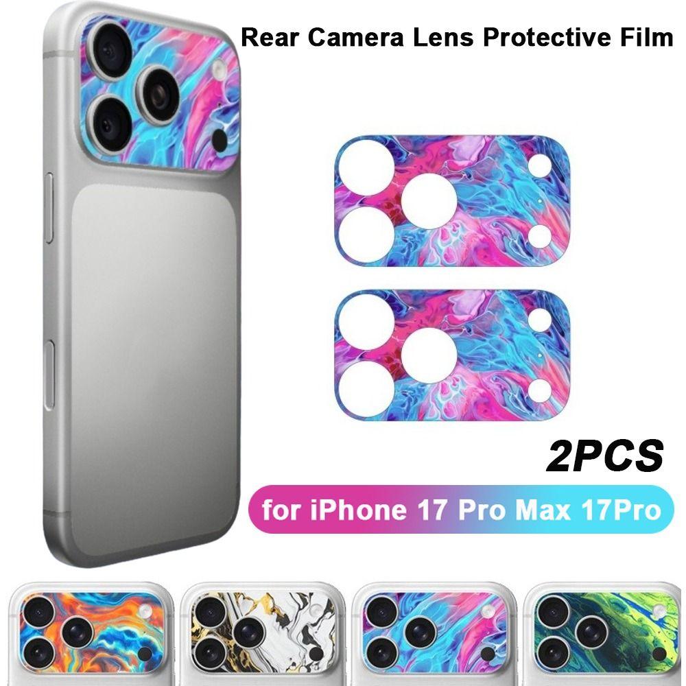 2PCS Full Cover Lens Protector Anti Scratch Matte Frosted Lens Color Skin Sticker for iPhone 17 Pro Max 17Pro