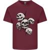 5 Skulls Demons Biker Gothic Heavy Metal Unisexs Light Cotton TShirt