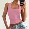 2025 Sommer Damen figurbetontes Racerback U-Ausschnitt Tanktop