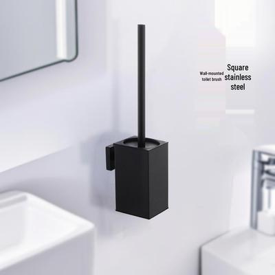 Lehce luxusní nástěnný držák na toaletní štětku z nerezové oceli 304