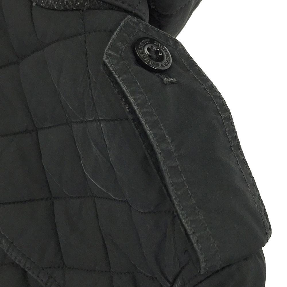BURBERRY Herringbone quilting trench coat 14Y black Kid's Used