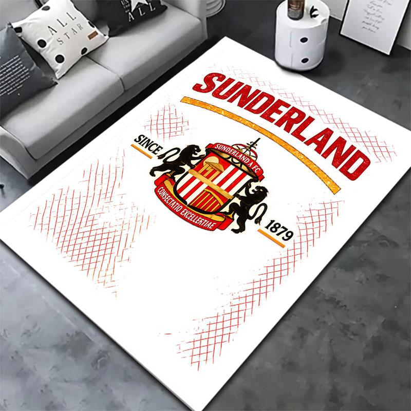 Sunderland Association Football Club Carpet Rug for Living Room Bedroom Home Sofa Decoration,Kids Play Non-slip Floor Mat
