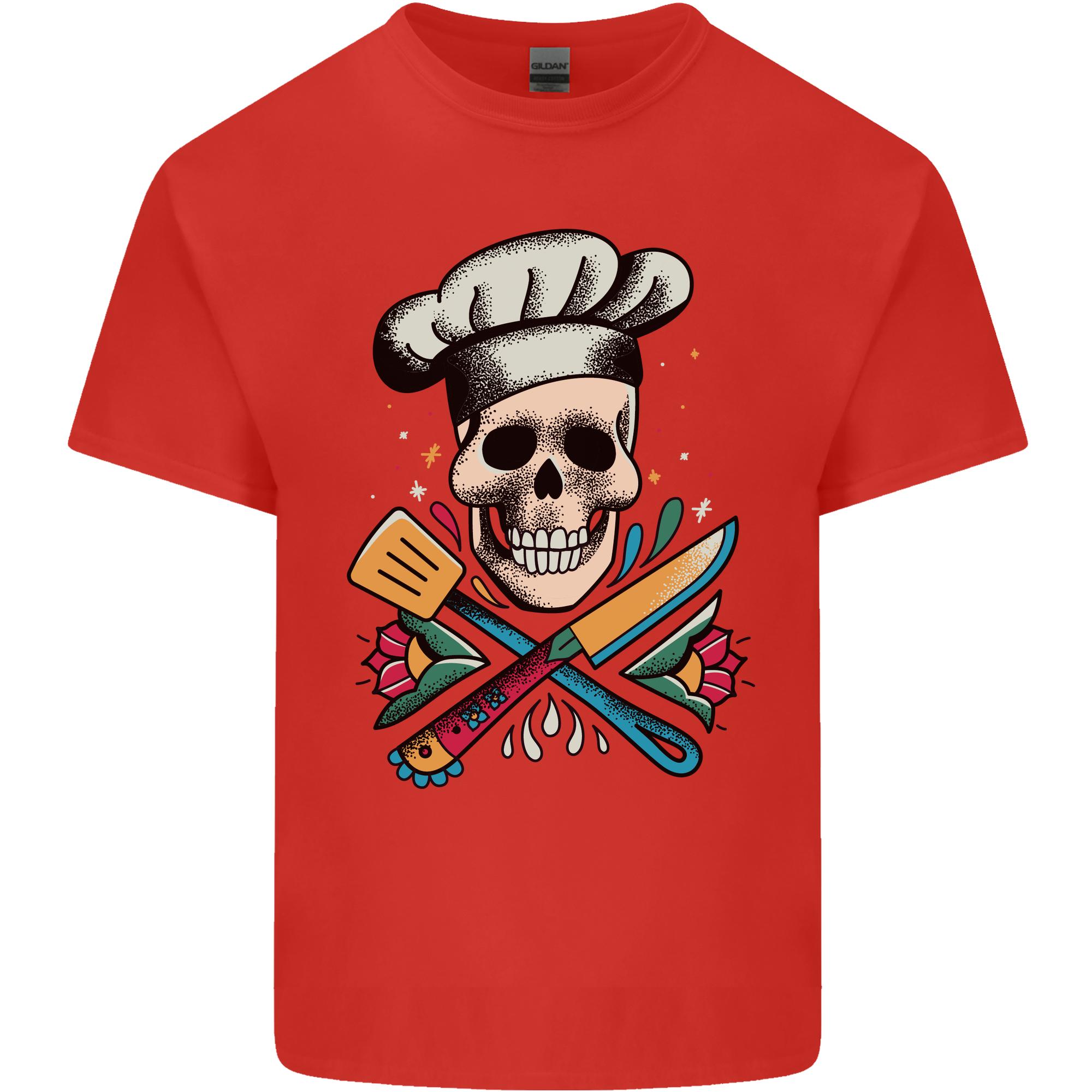 Chef Skull Unisexs Light Cotton TShirt S