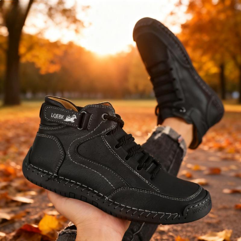 

Мужские уличные ботинки Bare Винтажная классика Ручная работа Кожаная рабочая обувь Мягкая подошва Комфорт Повседневные лоферы Мужская обувь для вождения 39 чёрный